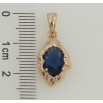 Кулон Xuping Позолота 18K Листик с синим фианитом для цепочки до 5мм фото №2