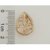 Кулон Xuping Позолота 18K Капелька с веточкой и цирконием для цепочки до 3мм фото №2