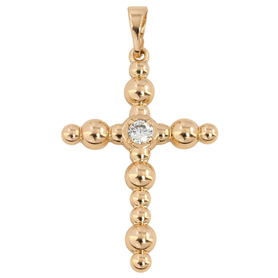 Кулон Xuping Позолота 18K Крест с цирконием для цепочки до 5мм фото №1 Кулон Xuping Позолота 18K Крест с цирконием для цепочки до 5мм фото №1