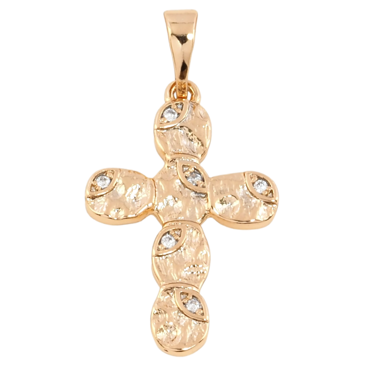Кулон Xuping Позолота 18K Крест с цирконием для цепочки до 5мм фото №7 Кулон Xuping Позолота 18K Крест с цирконием для цепочки до 5мм фото №7