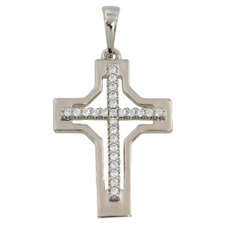 Кулон Xuping Родий Крест с цирконием для цепочки до 6мм фото №22 Кулон Xuping Родий Крест с цирконием для цепочки до 6мм фото №22