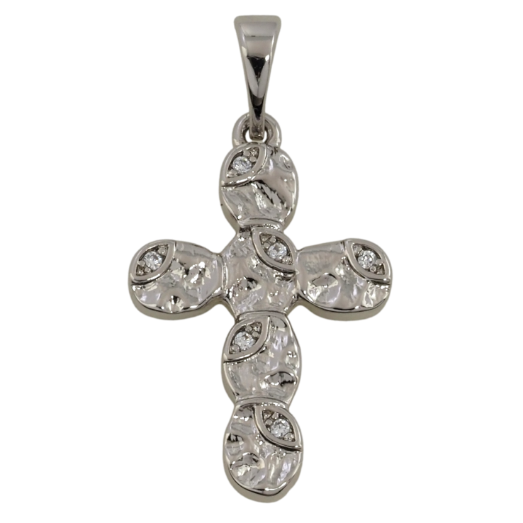 Кулон Xuping Родий Крест с цирконием для цепочки до 5мм фото №3