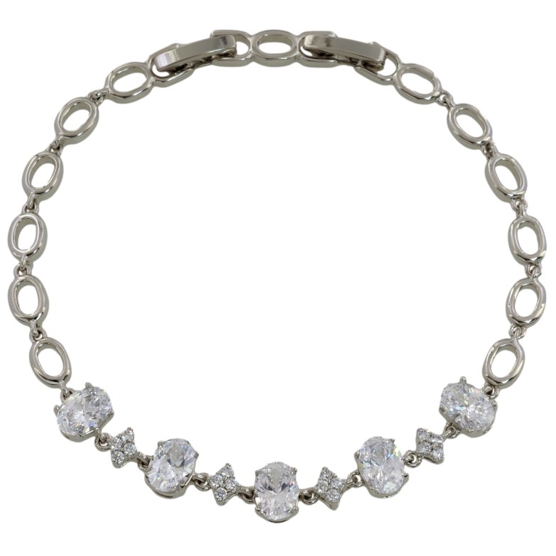 Браслет Xuping Родий Дорожка фианитов размер с доп. замком 17,19см х 4.5мм фото №1 Браслет Xuping Родий Дорожка фианитов размер с доп. замком 17,19см х 4.5мм фото №1