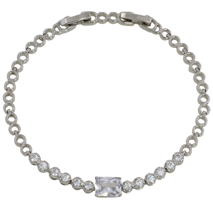 Браслет Xuping Родий Дорожка фианитов размер с доп. замком 17,19см х 4мм фото №21 Браслет Xuping Родий Дорожка фианитов размер с доп. замком 17,19см х 4мм фото №21