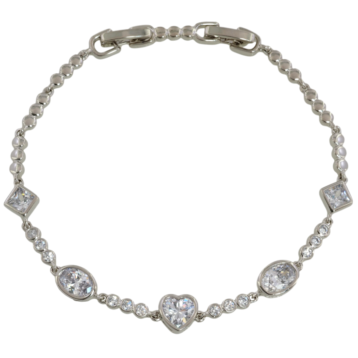 Браслет Xuping Родій «Декоративний візерунок з цирконієм» розмір з доп. замком 17.5,19.5см х 3мм фото №18