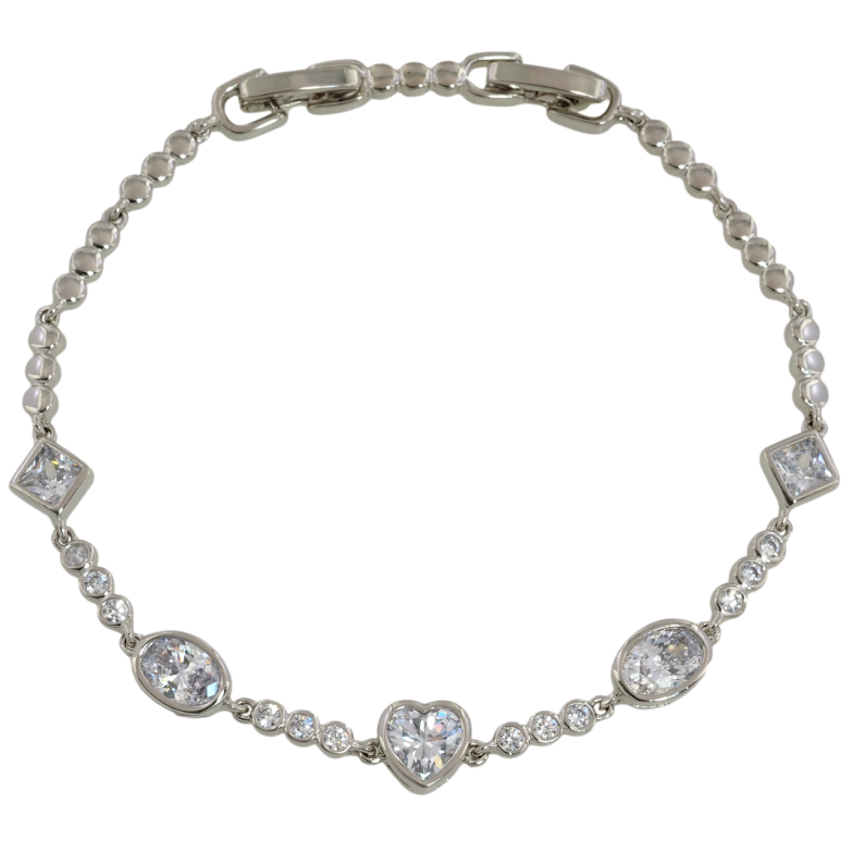 Браслет Xuping Родій «Декоративний візерунок з цирконієм» розмір з доп. замком 17.5,19.5см х 3мм фото №1 Браслет Xuping Родій «Декоративний візерунок з цирконієм» розмір з доп. замком 17.5,19.5см х 3мм фото №1