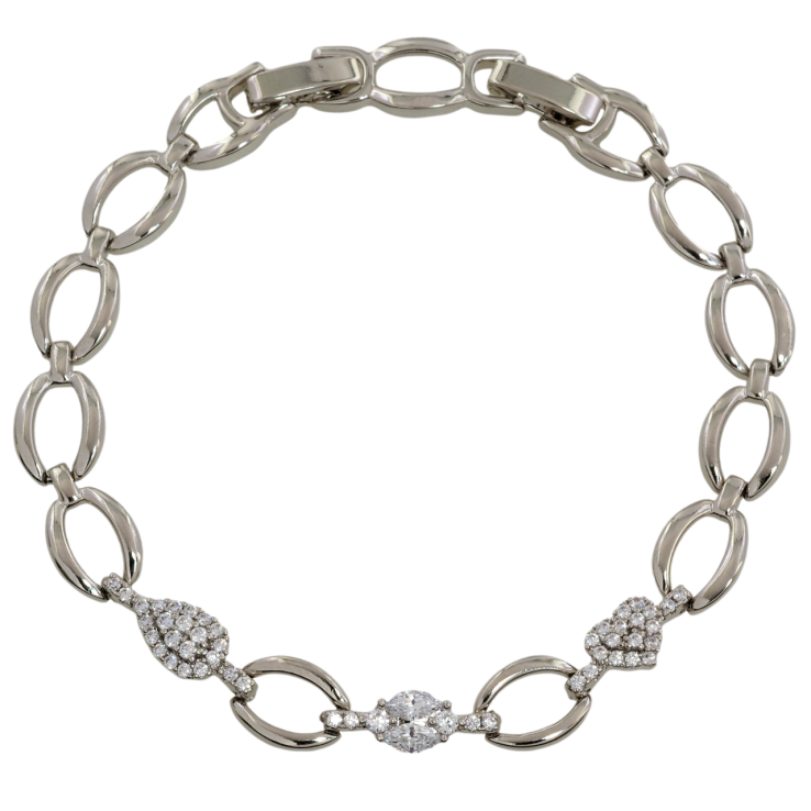 Браслет Xuping Родий Декоративный узор с цирконием размер с доп. замком 17.5,19.5см х 8мм фото №23 Браслет Xuping Родий Декоративный узор с цирконием размер с доп. замком 17.5,19.5см х 8мм фото №23