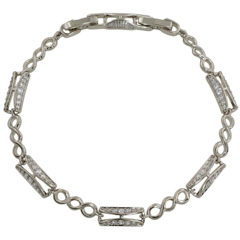 Браслет Xuping Родій «Декоративний візерунок з цирконієм» розмір з доп. замком 17,19см х 4-5мм фото №1 Браслет Xuping Родій «Декоративний візерунок з цирконієм» розмір з доп. замком 17,19см х 4-5мм фото №1