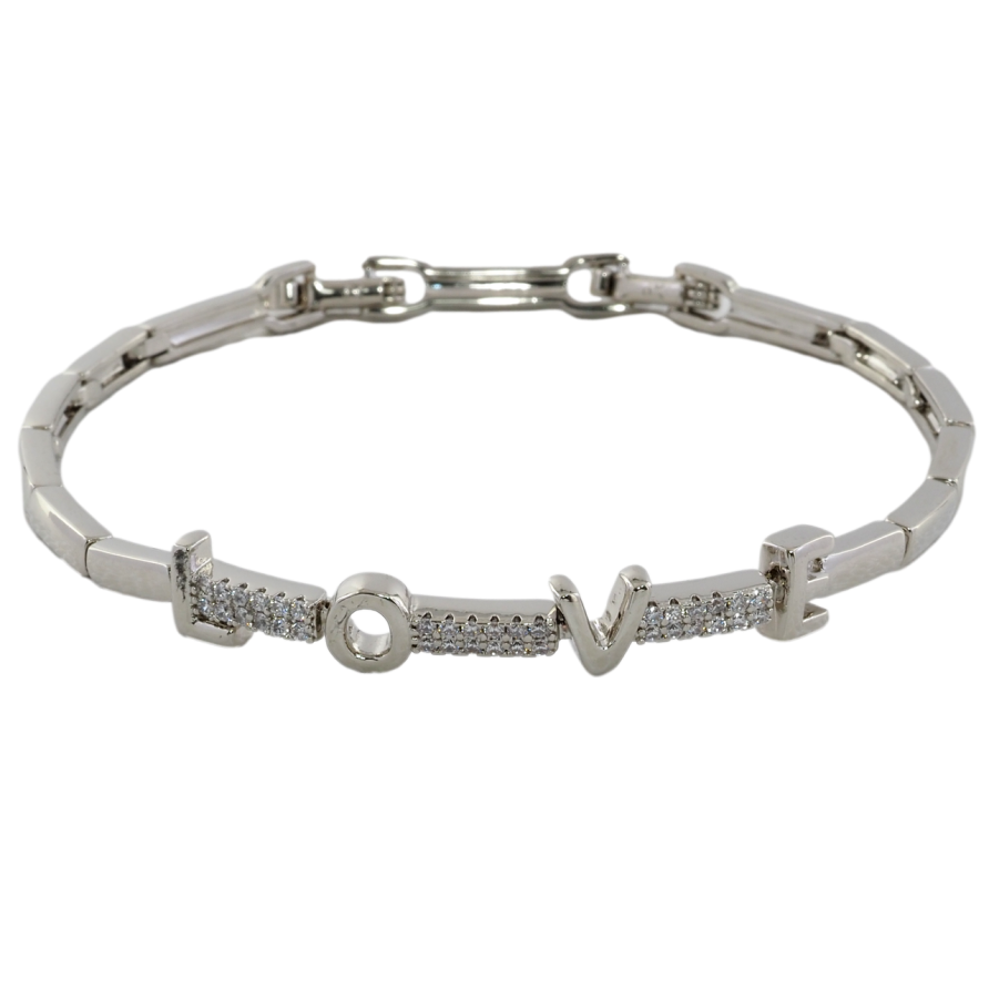 Браслет Xuping Родій «Love» розмір з доп. замком 17,19см х 3мм фото №1