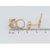 Серьги Xuping Позолота 18K пусеты Открывашки с инкрустацией цирконием фото №2 Серьги Xuping Позолота 18K пусеты Открывашки с инкрустацией цирконием фото №2