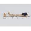 Серьги Xuping Позолота 18K пусеты Элегантные подвески с цирконием и синими фианитами фото №2
