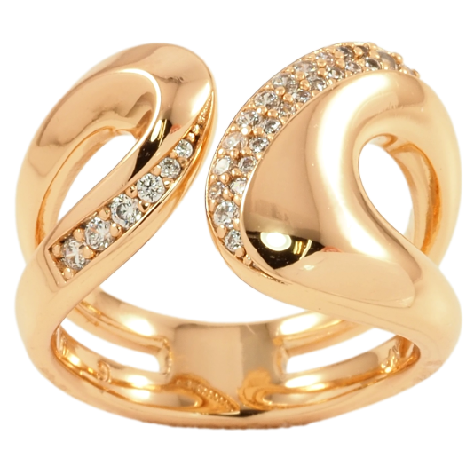 Кольцо Xuping Позолота 18K Декоративный узор с цирконием фото №1