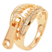 Кольцо Xuping Позолота 18K Молния с бегунком фото №2 Кольцо Xuping Позолота 18K Молния с бегунком фото №2