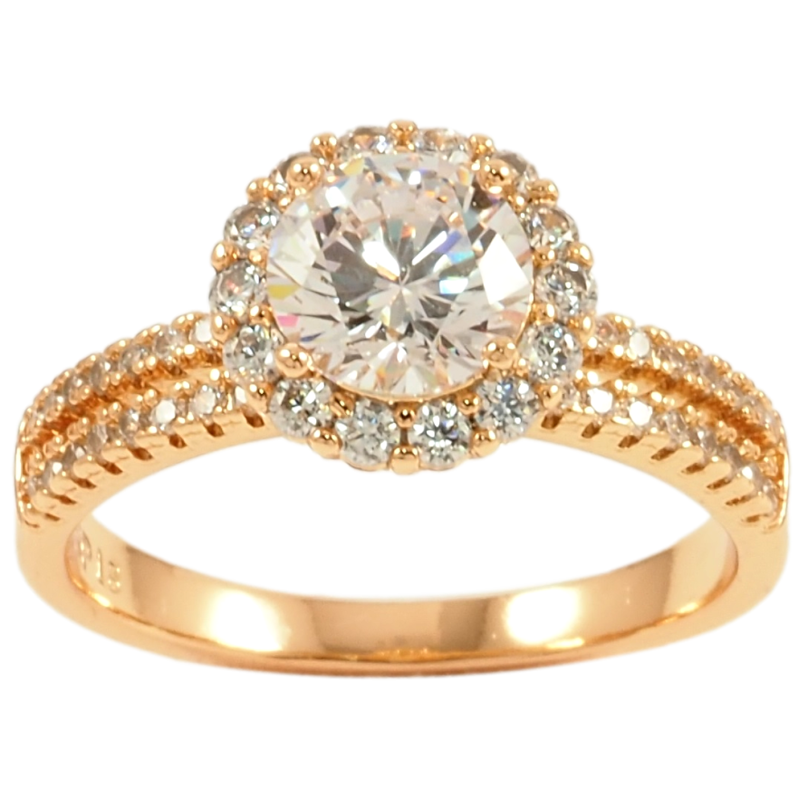 Кольцо Xuping Позолота 18K Инкрустация цирконием фото №1