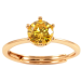 Кольцо Xuping Позолота 18K Лимонный фианит, ø 6мм фото №1 Кольцо Xuping Позолота 18K Лимонный фианит, ø 6мм фото №1