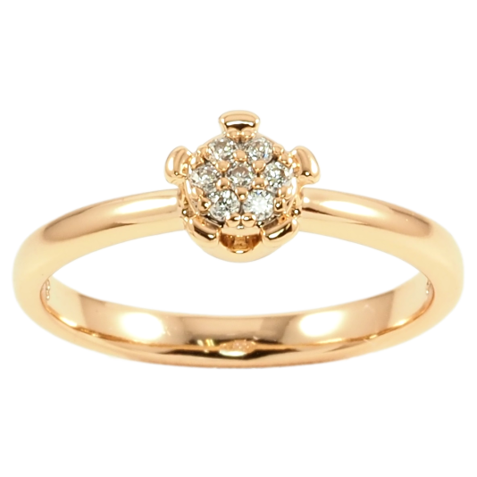 Кольцо Xuping Позолота 18K Миниатюрный кристальный цветочек фото №1