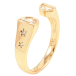 Кольцо Xuping Позолота 18K Два кристалла с боковым узором звездочки фото №2