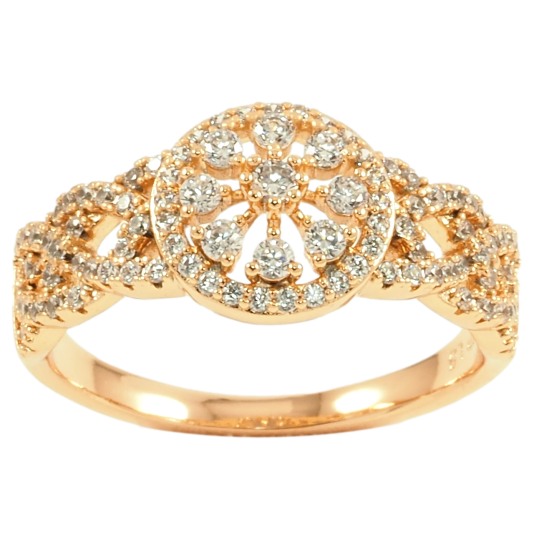 Кольцо Xuping Позолота 18K Инкрустация цирконием фото №1 Кольцо Xuping Позолота 18K Инкрустация цирконием фото №1