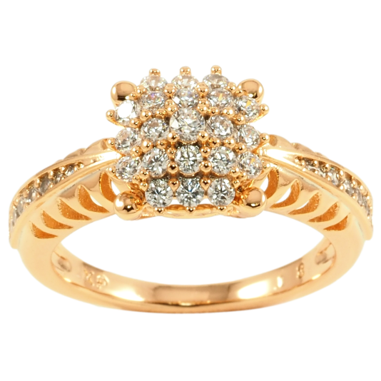 Кольцо Xuping Позолота 18K Инкрустация цирконием фото №1