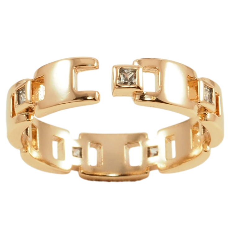 Каблучка Xuping Позолота 18K «Візерунок з цирконієм» фото №25