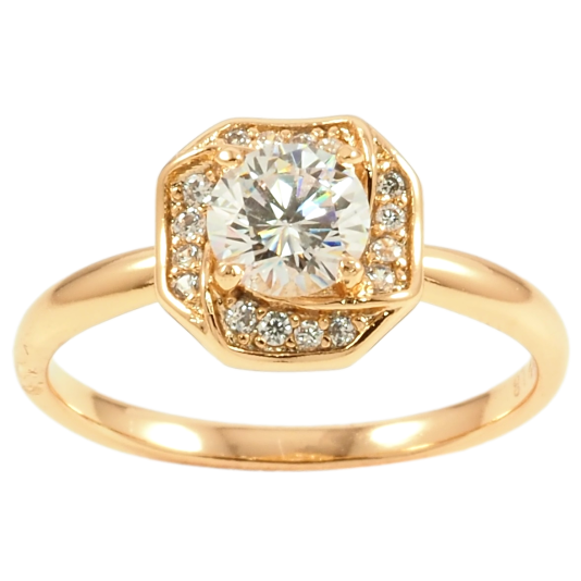 Кольцо Xuping Позолота 18K Инкрустация цирконием фото №1