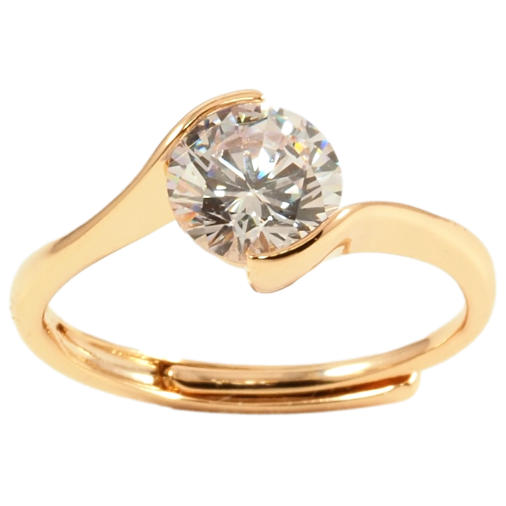 Каблучка Xuping Позолота 18K «Фіаніт, ø 7мм» фото №18