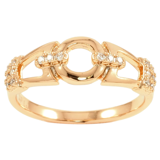 Кольцо Xuping Позолота 18K Узор с цирконием фото №1 Кольцо Xuping Позолота 18K Узор с цирконием фото №1