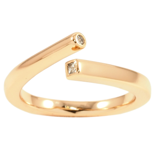 Кольцо Xuping Позолота 18K Декоративное с кристаллами фото №1 Кольцо Xuping Позолота 18K Декоративное с кристаллами фото №1