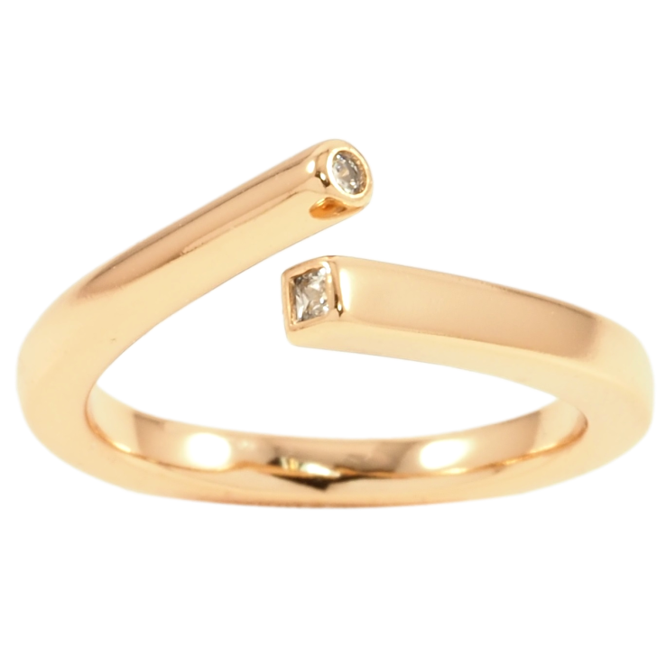 Каблучка Xuping Позолота 18K Декоративне з кристалами» фото №10