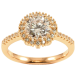 Кольцо Xuping Позолота 18K Фианит в обрамлении циркония фото №1 Кольцо Xuping Позолота 18K Фианит в обрамлении циркония фото №1