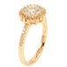 Кольцо Xuping Позолота 18K Фианит в обрамлении циркония фото №2 Кольцо Xuping Позолота 18K Фианит в обрамлении циркония фото №2