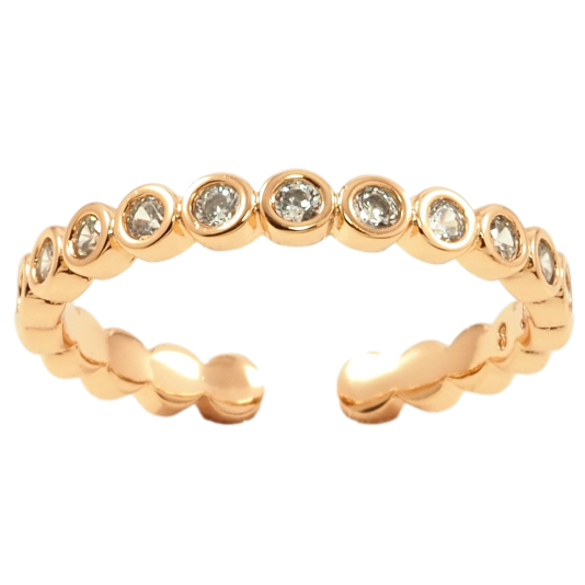 Кольцо Xuping Позолота 18K Дорожка циркония фото №1 Кольцо Xuping Позолота 18K Дорожка циркония фото №1