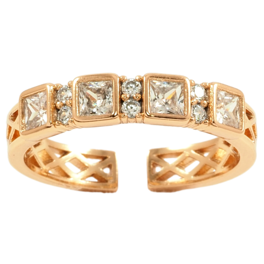 Кольцо Xuping Позолота 18K Инкрустация цирконием фото №1