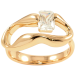 Кольцо Xuping Позолота 18K Декоративный узор с фианитом фото №1