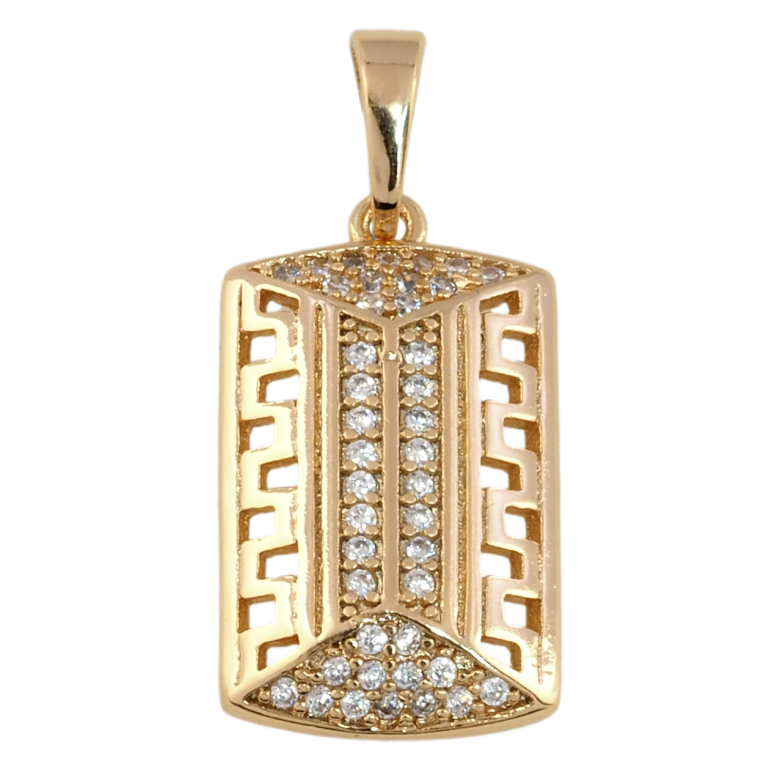 Кулон Xuping Позолота 18K Резной узор с инкрустацией цирконием для цепочки до 5мм фото №1