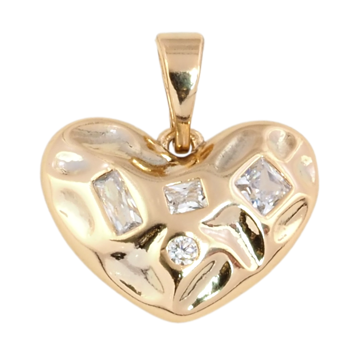 Кулон Xuping Позолота 18K Сердце с фианитами для цепочки до 5мм фото №15