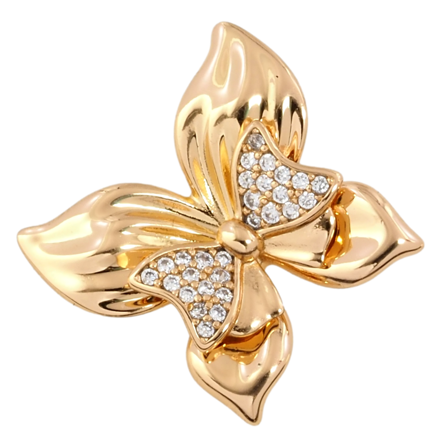 Кулон Xuping Позолота 18K Бант с цирконием для цепочки до 4мм фото №1