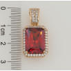 Кулон Xuping Позолота 18K Червоний фіаніт в обрамленні цирконію для ланцюжка до 6мм фото №2