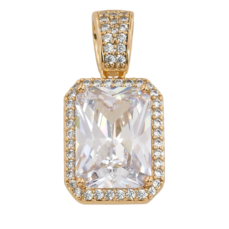 Кулон Xuping Позолота 18K Фианит в обрамлении циркония для цепочки до 6мм фото №1