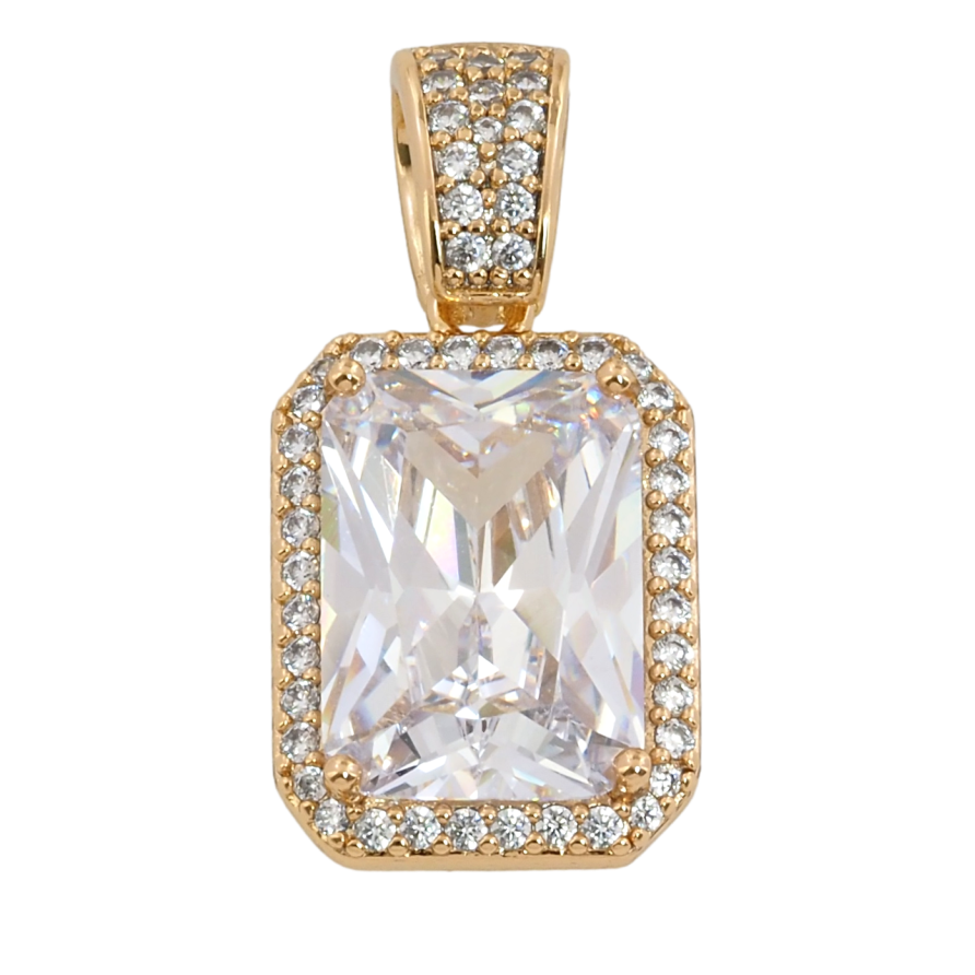 Кулон Xuping Позолота 18K Фианит в обрамлении циркония для цепочки до 6мм фото №1