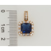 Кулон Xuping Позолота 18K Синий фианит в обрамлении циркония для цепочки до 4мм фото №2