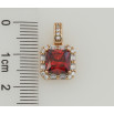 Кулон Xuping Позолота 18K Червоний фіаніт в обрамленні цирконію для ланцюжка до 4мм фото №2