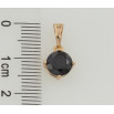 Кулон Xuping Позолота 18K Чорний фіаніт, ø 7мм для ланцюжка до 5мм фото №2