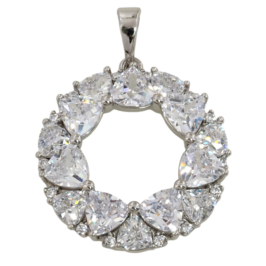 Кулон Xuping Родий Кристальное колечко для цепочки до 5мм фото №1