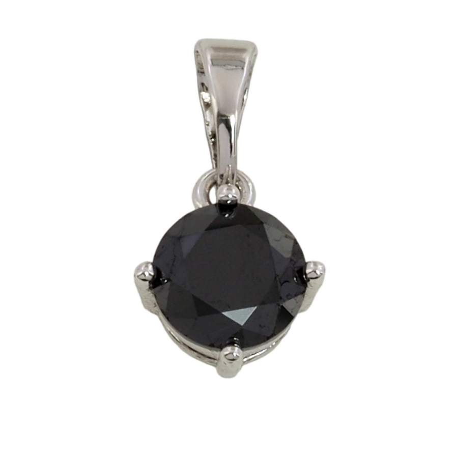 Кулон Xuping Родий Черный фианит, ø 7мм для цепочки до 5мм фото №1