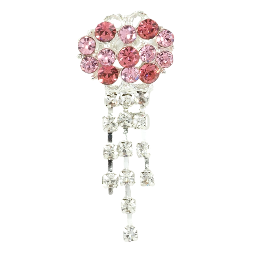 Брошь Подвеска с розовыми стразами фото №1 Брошь Подвеска с розовыми стразами фото №1