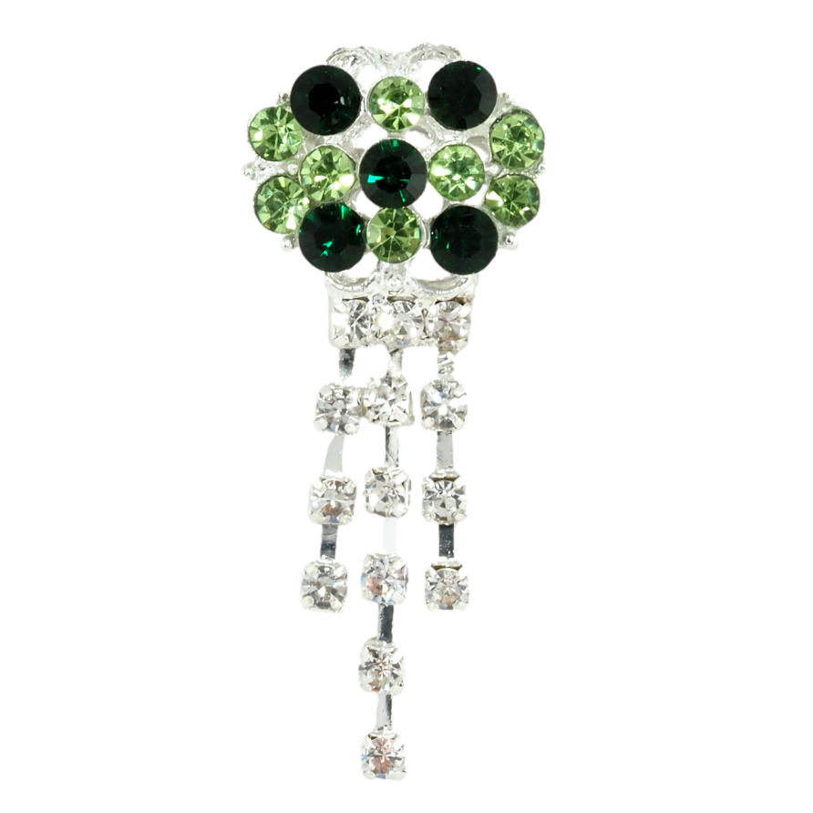 Брошь Подвеска с зелеными стразами фото №1 Брошь Подвеска с зелеными стразами фото №1