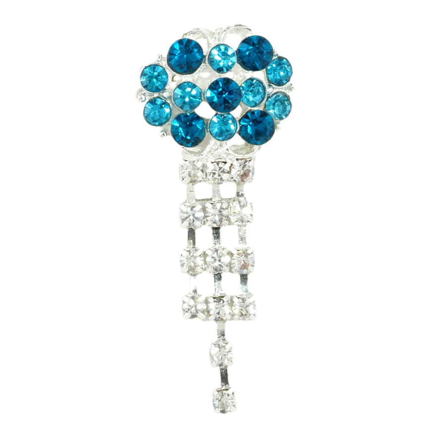 Брошка Підвіска з бірюзовими стразами фото №1 Брошка Підвіска з бірюзовими стразами фото №1