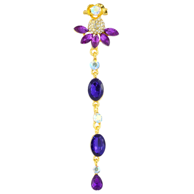 Брошь Декоративная подвеска с фиолетовыми стразами фото №3 Брошь Декоративная подвеска с фиолетовыми стразами фото №3