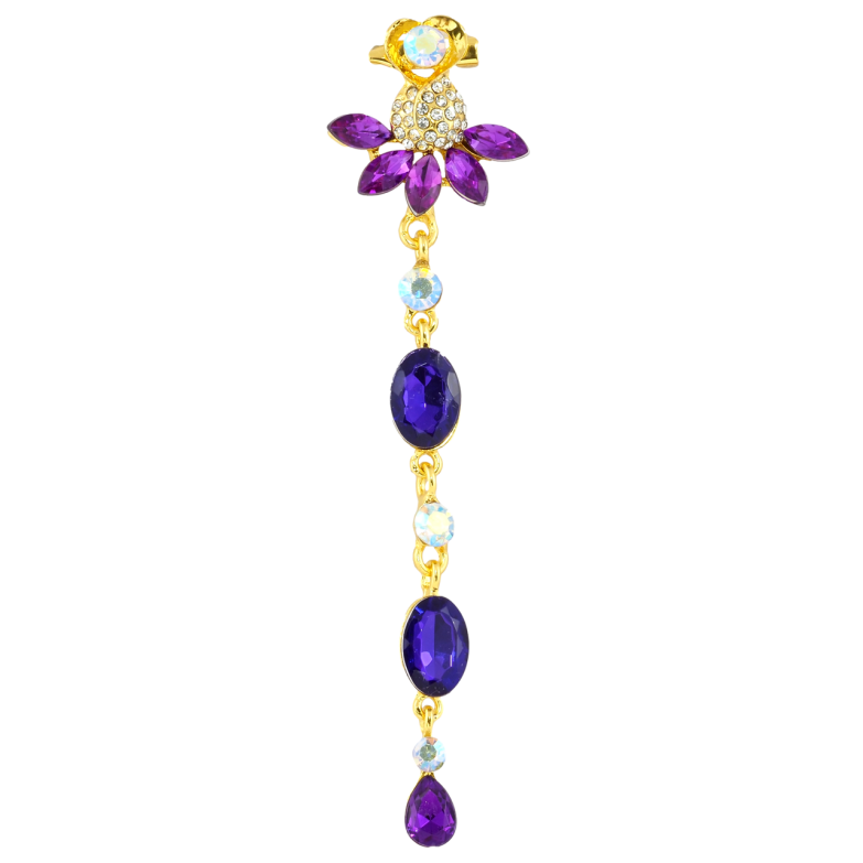 Брошь Декоративная подвеска с фиолетовыми стразами фото №1